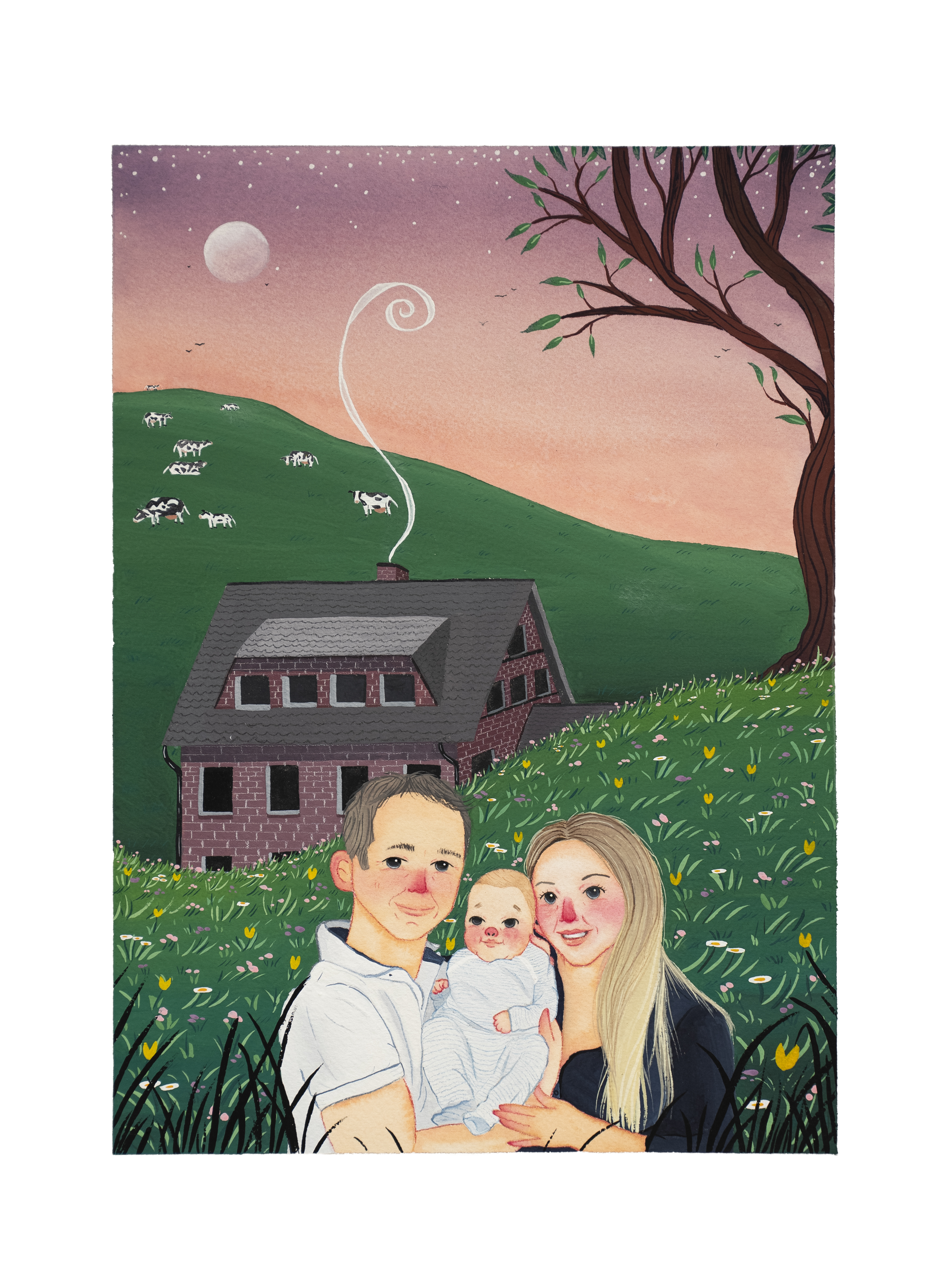 Familienportrait Bauernhof